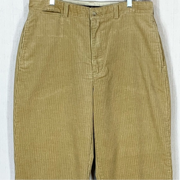 Polo Ralph Lauren Men's VTG 90s 'Polo Cords' Tan Corduroy Pants - Size 35/32 - Picture 2 of 12